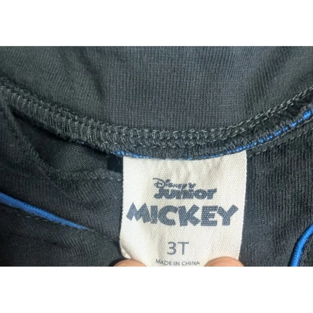 Disney Junior Mickey Mouse Racing Team Boys 3T Black Pit Crew Button Shirt